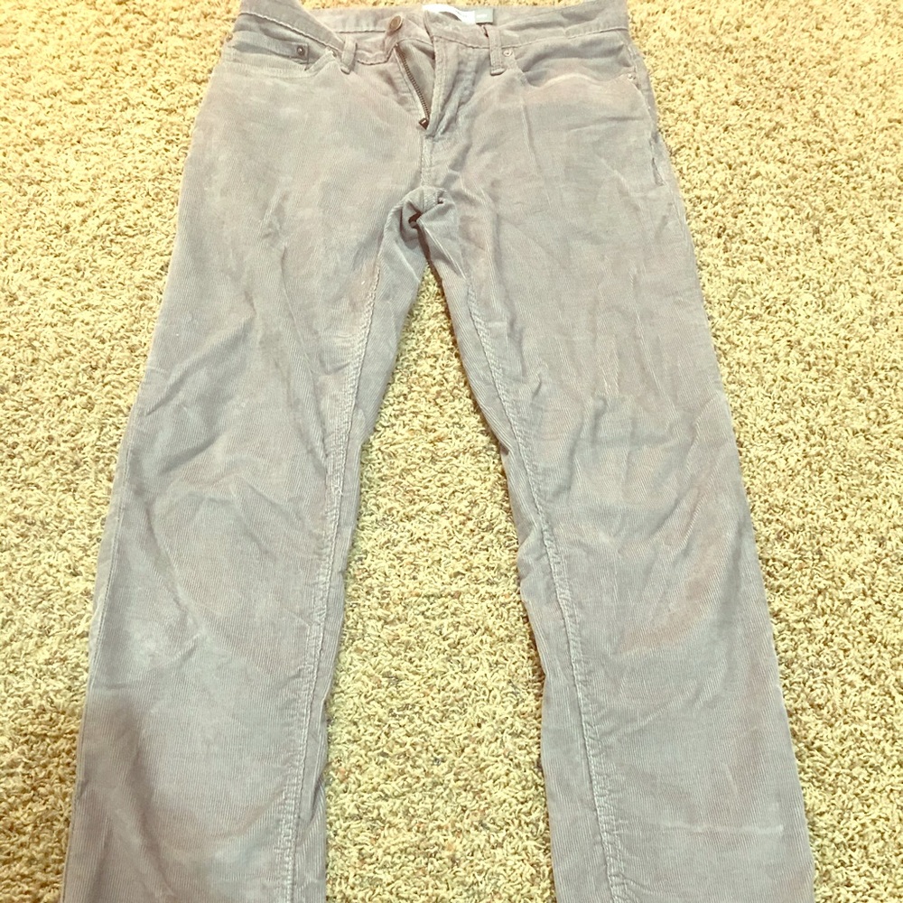 Grey slim corduroy jeans
